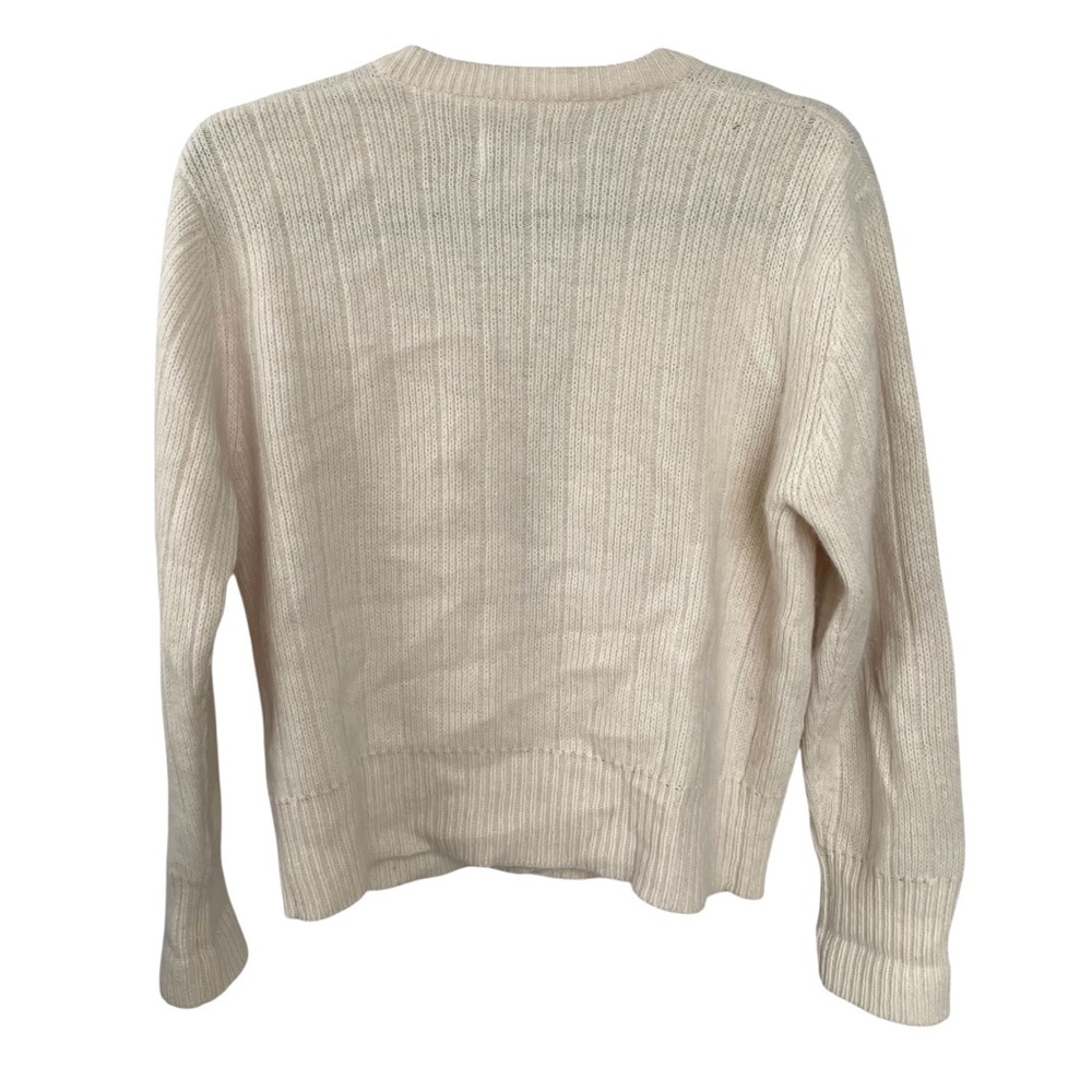 Vintage Cream Lambswool Angora Cardigan Sweater MP - Picture 2 of 8